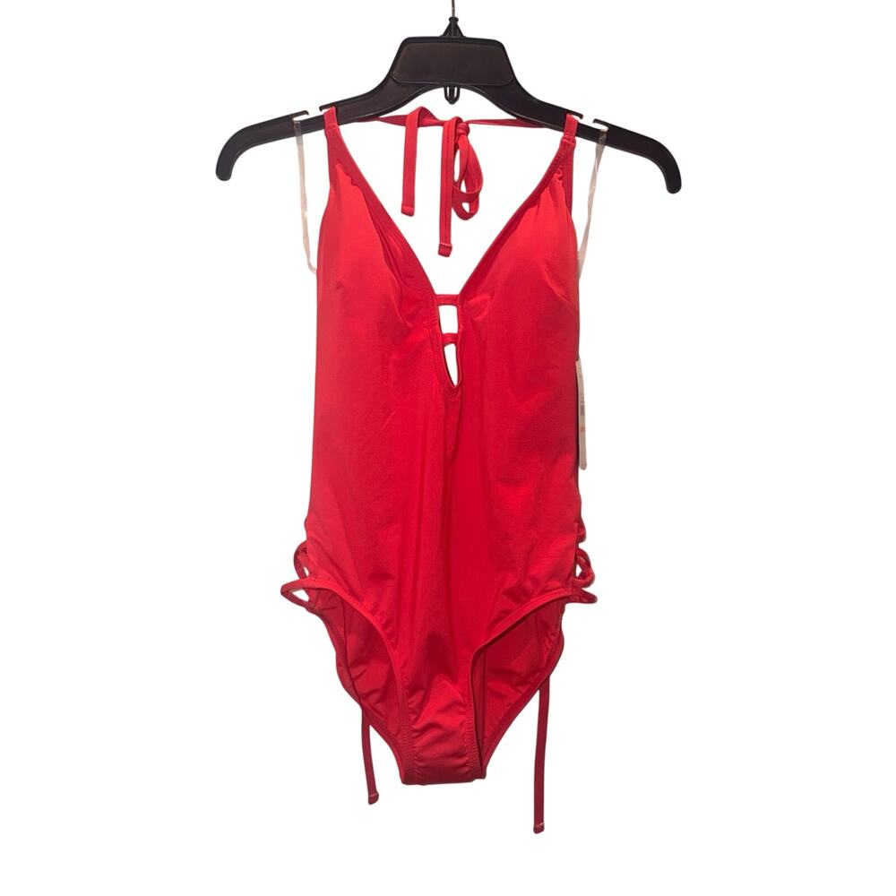 NWT Laundry by Design Plunge Halter One-Piece Swimsuit